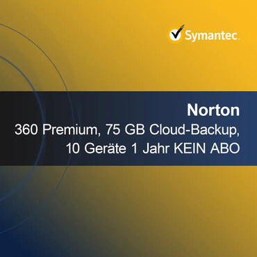 Norton 360 Premium, 75 GB Cloud Backup, 10 Devices 1 Year NO SUBSCRIPTION